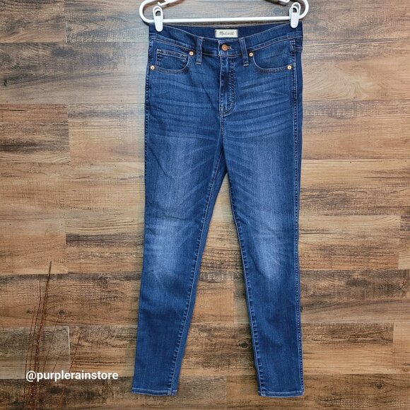Madewell Jeans 28 Skinny 10" High Rise Danny Wash Tummy Control Stretch Denim - Picture 1 of 13